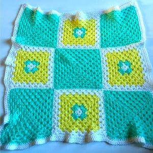 Handmade Crocheted Granny Square Blanket